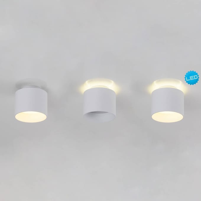 Näve LED plafondspot Trimes, Ø 11,5 cm, wit, CCT, dimbaar