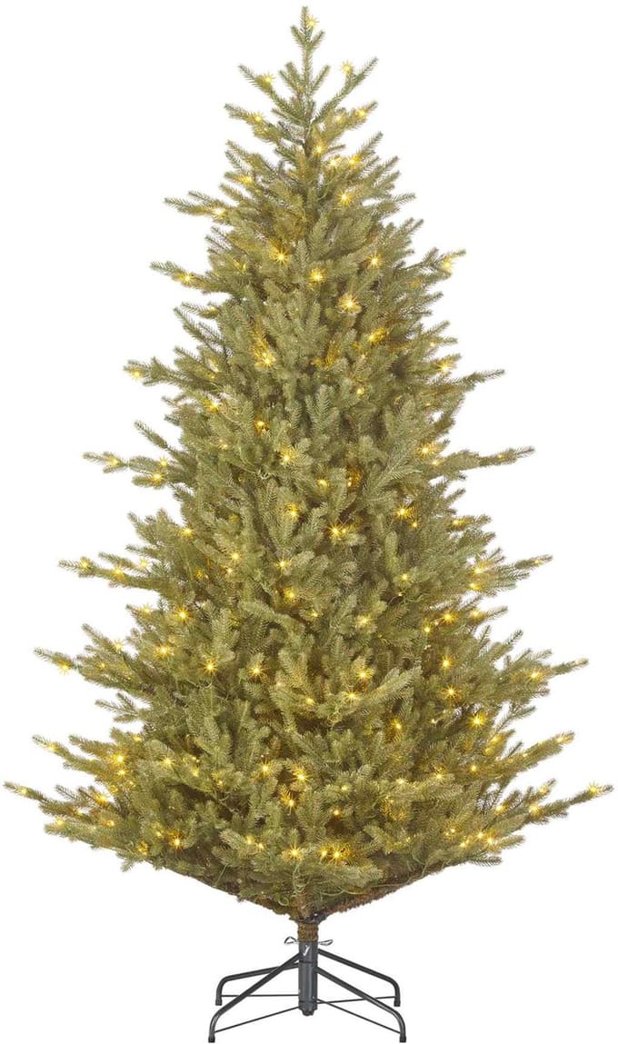 Black Box Kunstkerstboom Meran - 137x137x215 cm - Polyethyleen - Groen - 386LED
