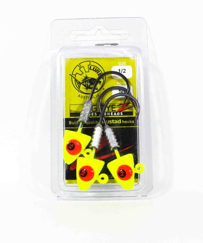 Tackle Tactics TT Big EyeZ Tête plombée 1/2 oz 5/0 Chart Red EyeZ (5185) black