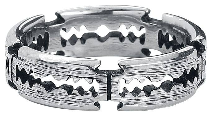 etNox hard and heavy Ring - Razorblades - voor Mannen - zilverkleurig