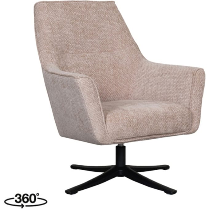 LABEL51 Tod Fauteuil - Bruin - Velvet - One Size - - Normale eetkamerstoel - Met Armleuning