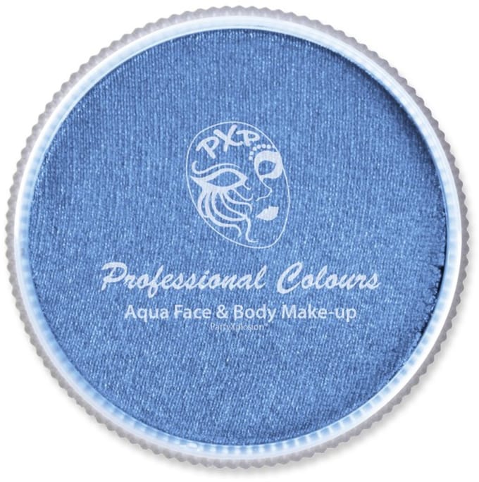 Aqua schmink metallic blauw