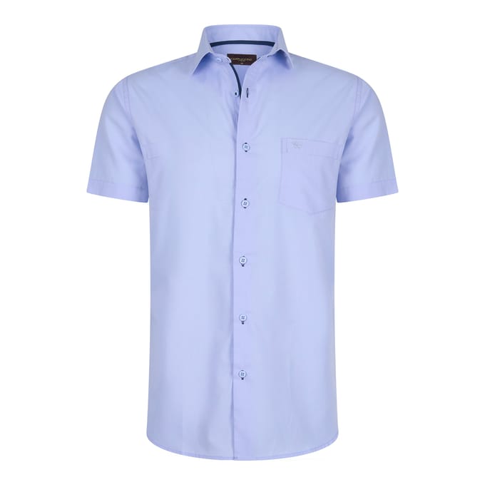 Cappuccino Italia - Heren Overhemden Palermo - Blauw - Maat L