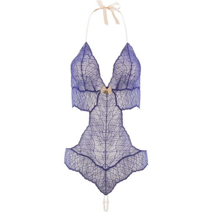 Bracli | Sydney Dubbele Body Blauw | Luxe Lingerie Body Maat Plus