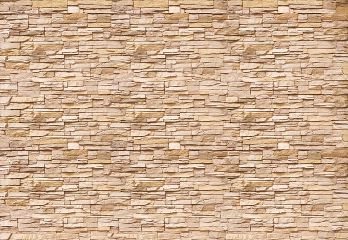 Fotobehang Stone Wall | XL - 208cm x 146cm | 130g/m2 Vlies
