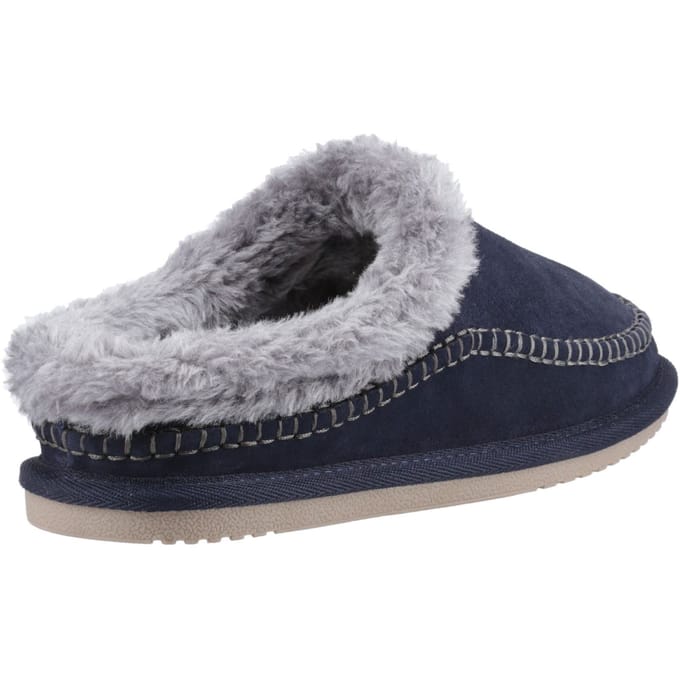 Hush Puppies Atticus Suède Heren Navy Slippers