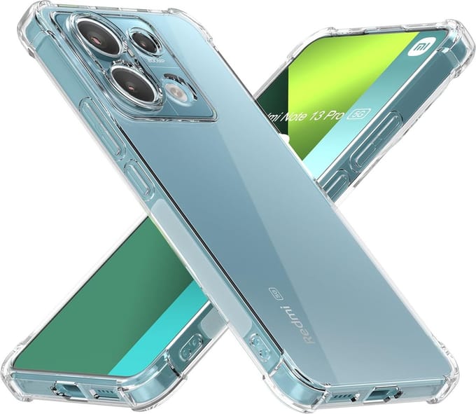Hoesje voor Xiaomi Redmi Note 13 PRO 5G backcover Shockproof siliconen Transparant