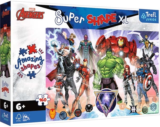 Trefl Moed van de Avengers Disney Marvel XL Legpuzzel - 160 stukjes - Vanaf 6 jaar