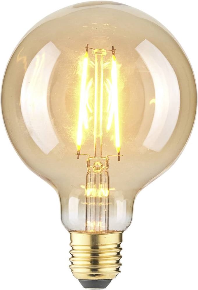 LightMe LM85060 LED-lamp E27 Globe 4.5 W Barnsteen (Ø x h) 95 mm x 140 mm Filament / Retro-LED 1 stuk(s)