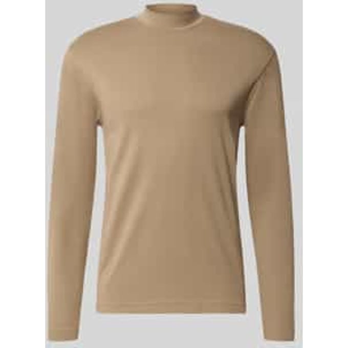 Shirt met lange mouwen met opstaande kraag model 'MORITZO'