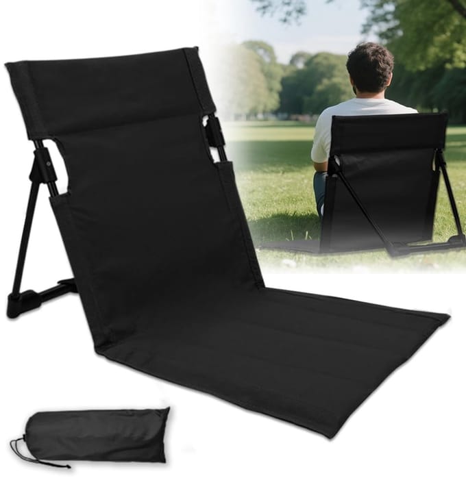 Dailygoods - Vloerstoel met Rugleuning voor Outdoor - Draagbare Klapstoel