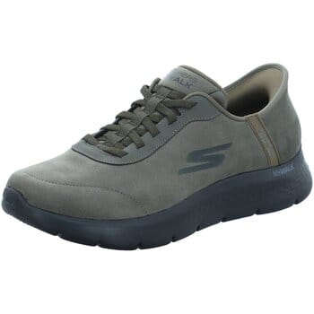 Skechers Go Walk Flex Hands Free Slip-In heren sneaker - Kaki - Maat 41