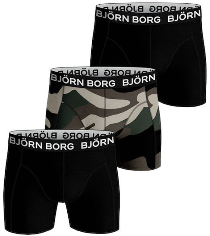 Björn Borg - Heren - Boxershort Core 3-Pack - Multicolour/Zwart - Maat M