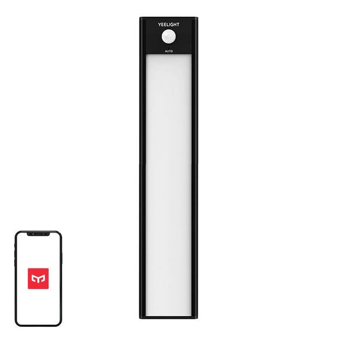 Yeelight kastverlichting met motionsensor - 45 lumen- Zwart - 20cm - oplaadbaar