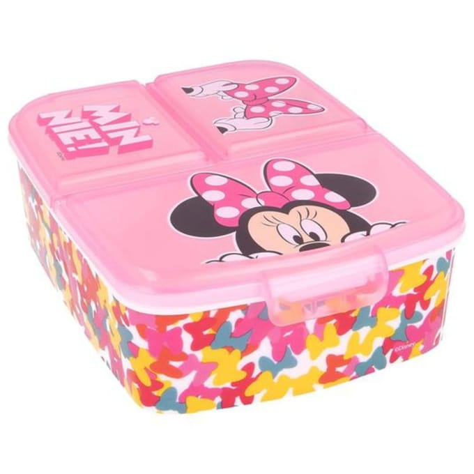 Minnie Mouse broodtrommel - roze - 3 vaks lunchbox - Disney