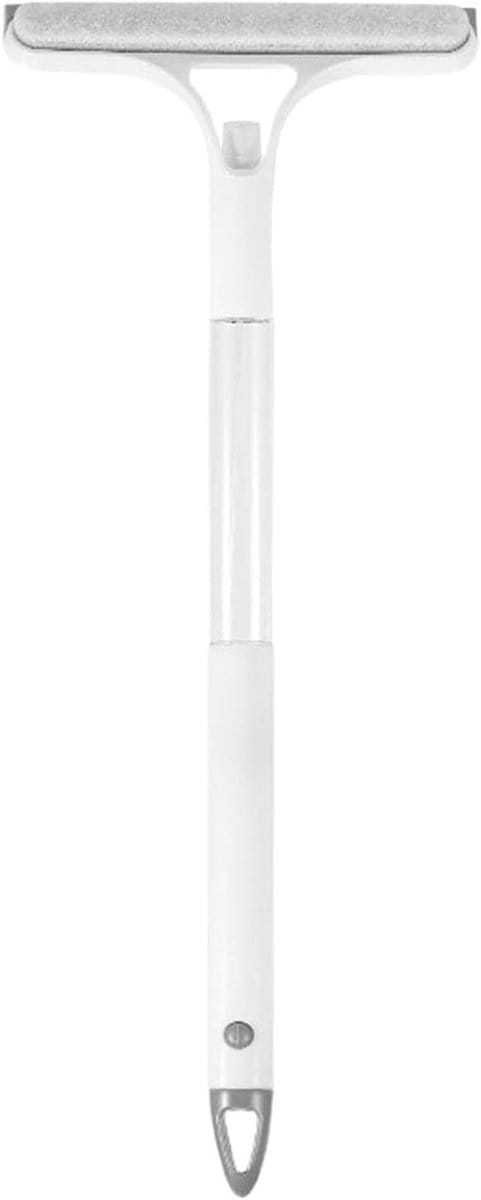 Robuuste Schraper - Schoonmaak Trekker - Streeploos Reinigen - Geïntegreerd Sproeisysteem - 58 x 21.5 cm - Wit