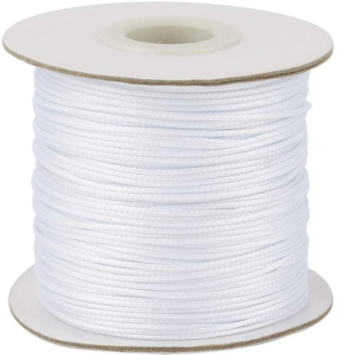Dailygoods - Gewoven Polyester Koord - DIY Sieraden Maken - 85 Meter - Wit - Macramé Touw - Handig voor Creatieve Projecten - 1mm Dikte