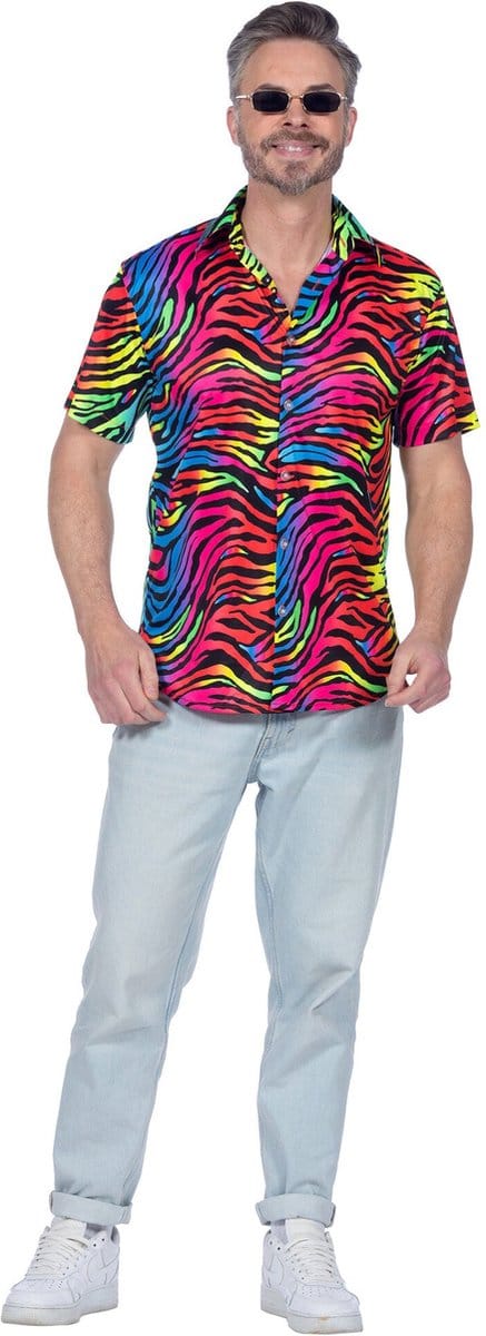 Party Shirt Zebra Neon Man