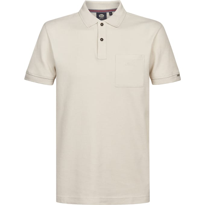 Petrol Industries - Heren Piqué polo Pistón - Wit - Maat XL