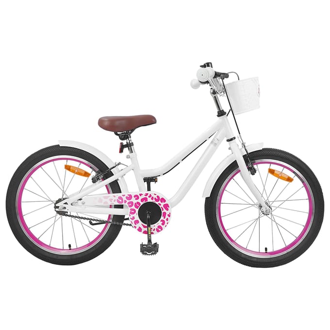 Vélo Enfant avec Roues d'Apprentissage 18 Pouces pour Âges 5 7 Blanc