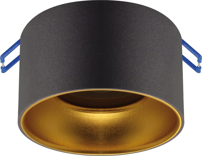 PANAMA - inbouwspot Armatuur - Rond - Zwart/Goud kleur - 85mm