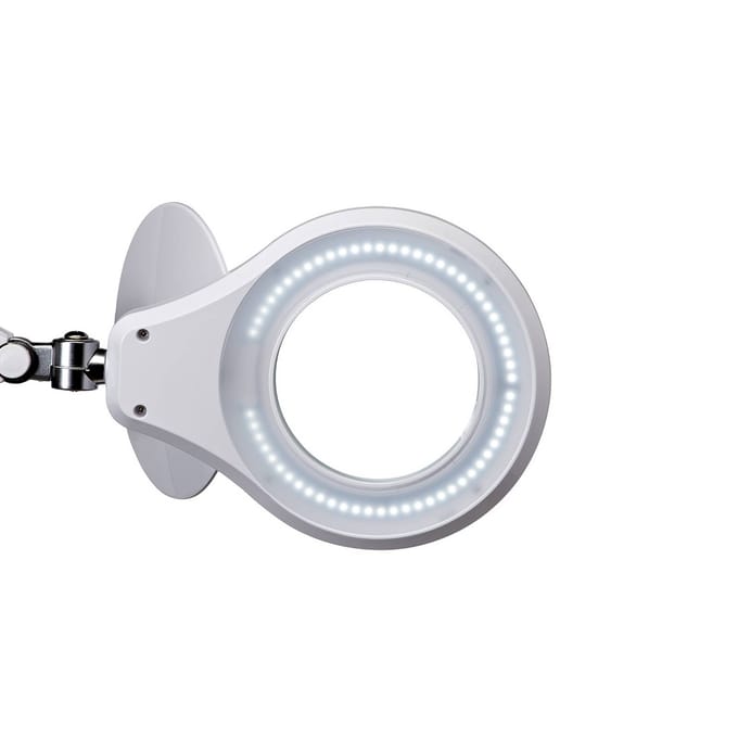 MAULsource LED Loeplamp - dimmbaar - tafelklem - wit - metaal|kunststof - 1 stuk - 83 x 20 x 50.5 cm - MAUL