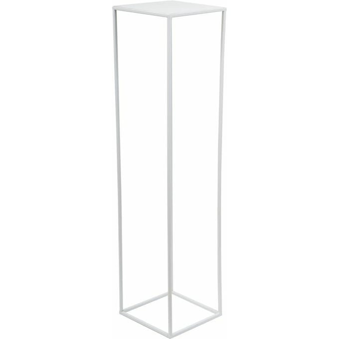 HowHomely - Staande Kwietnik - 100 cm - Loftsstijl - Wit