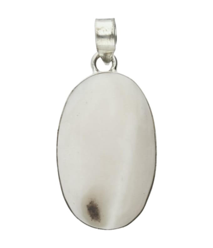 Zilveren Dendriet Opaal edelsteen ovaal groot hanger