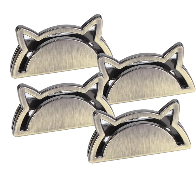 4 Set Metalen Decoratieve Gesp Katclip Stopper Lederwaren Bagage Jeans DIY AccessoiresBrons beige