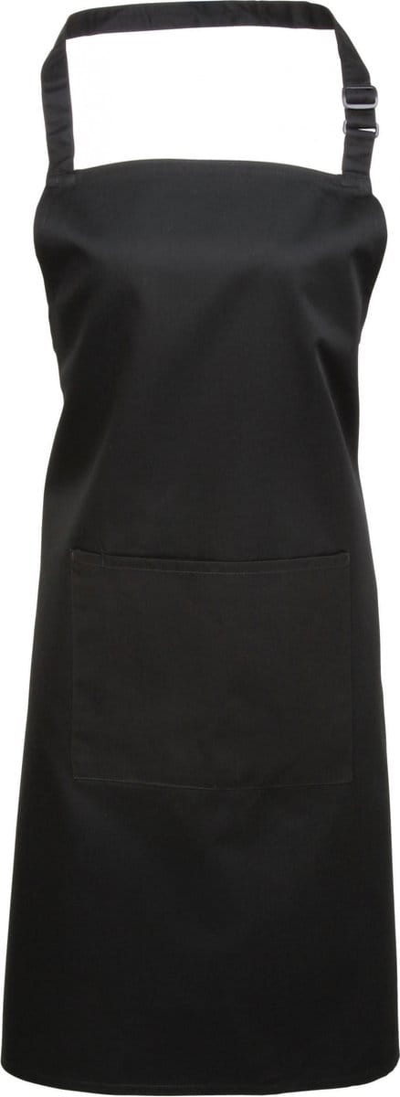Schort/Tuniek/Werkblouse Unisex One Size Premier Black 65% Polyester, 35% Katoen