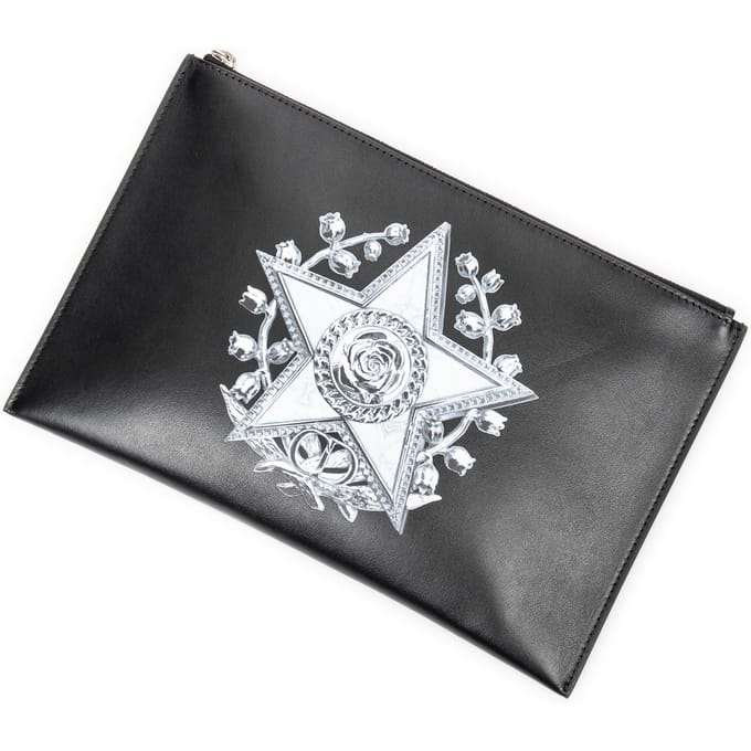 Star and Rose Zip Clutch  Handtas