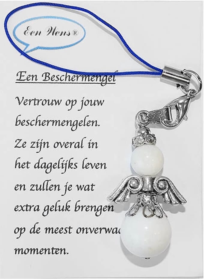 Kleine Halfedelstenen Beschermengel Witte Jade