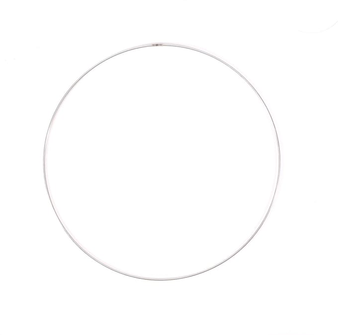 Creativ Company metalen draad ring 30 cm knutselmateriaal wit.