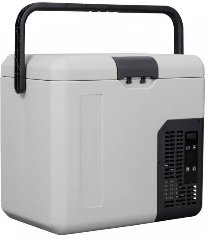 DnA® Koelbox - Elektrisch koelbox - 18L - Camping Koelkast - Grijs - 48cm x 33cm x 42cm