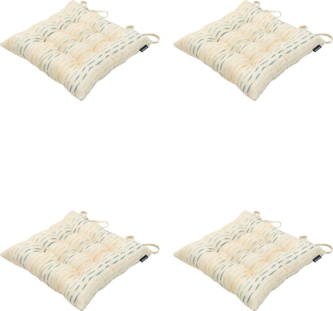 Madison - Zitkussen - Universeel - 4 stuks - 46 x 46 cm - Ann Blue - Tuin - Waterafstotend