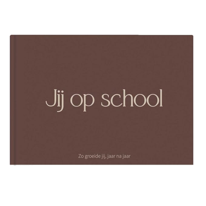 Writemoments Jij op School - Schoolfotoboek 16 Schooljaren - Bruin