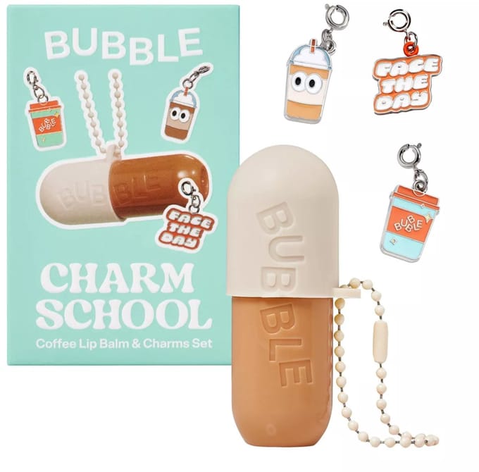 Bubble Skincare Charm School – Coffee Lip Balm & Charms Set – Lippenbalsem Cadeauset