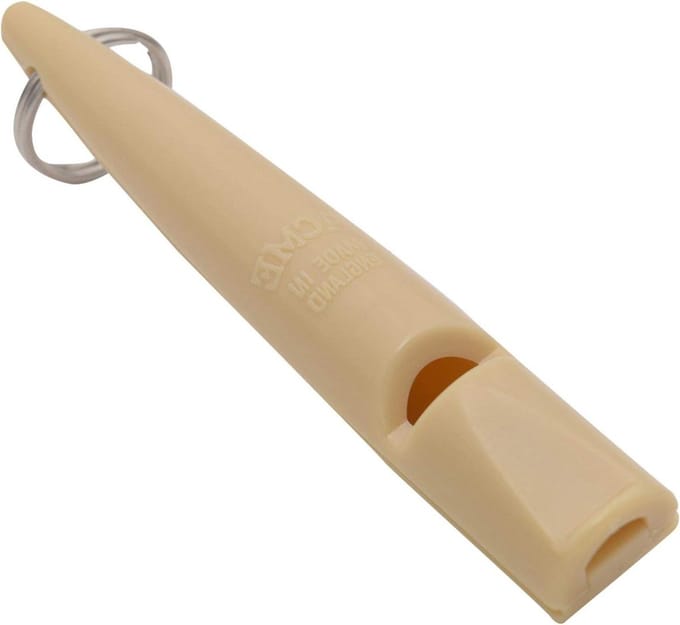 Hondenfluitje - Trainingsfluitje - Hondentraining - Standaard frequentie - 7.8 x 1.3 cm - Beige