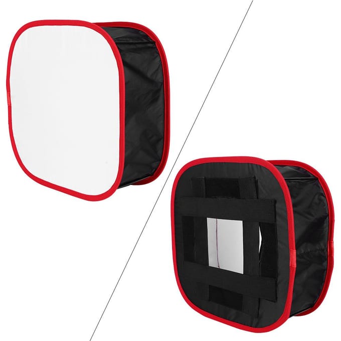 Opvouwbare Fotografie Vierkante LED Videolamp Diffusie Diffuser Softbox Kit Accessoire wit