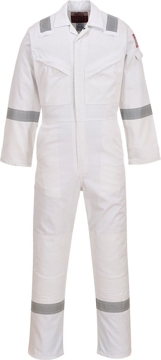 Portwest Vlamvertragend antistatische Overall 350gr FR50 - Wit - XL