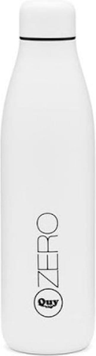 Quy Cup - 500ml Thermosfles “Mr. White” Wit 12 uur heet 24 uur koud herbruikbaar RVS fles (304)