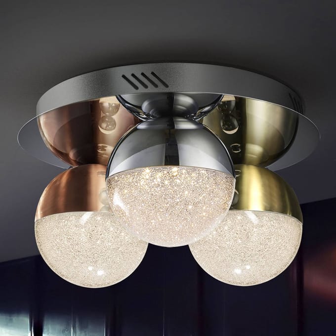 Schuller Valencia LED plafondlamp Sphere, multicolour, 3-lamps