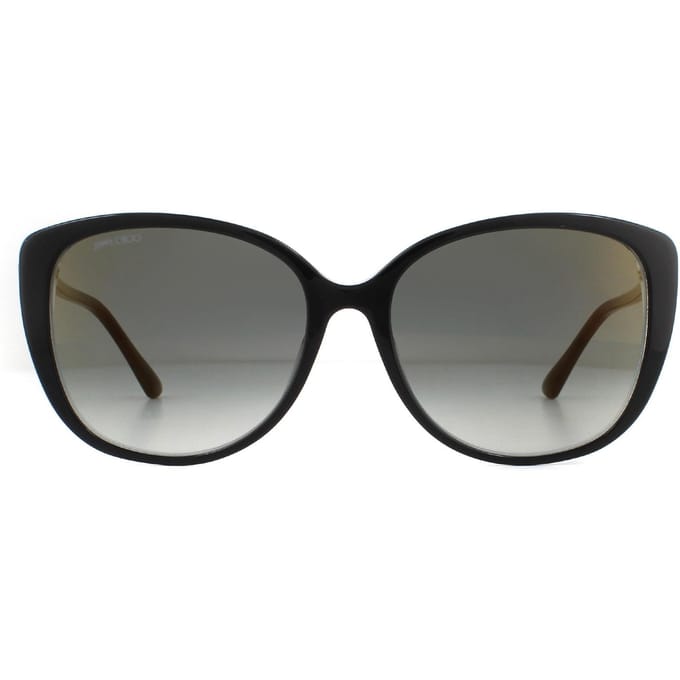 Jimmy Choo Zonnebril Aly/F/S AE2 FQ Zwart Goud Glitter Grijs Verloop Mirror