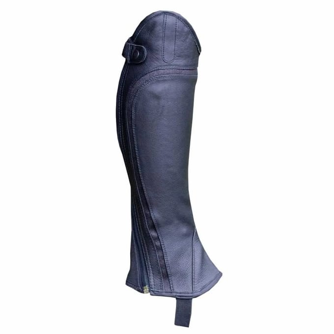 Mondoni Shine Line Minichaps - Maat: XXS - Zwart - Leer