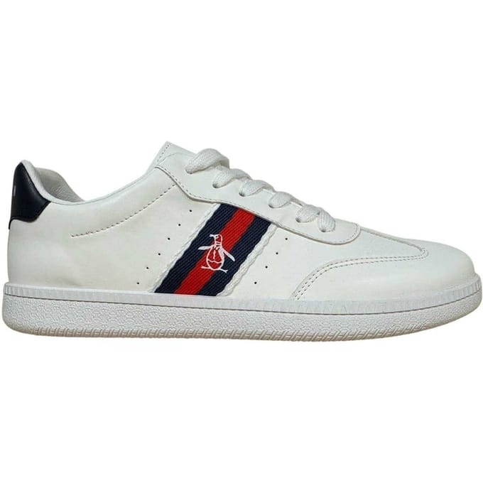 Original Penguin Heren Platte Trainers (Wit)