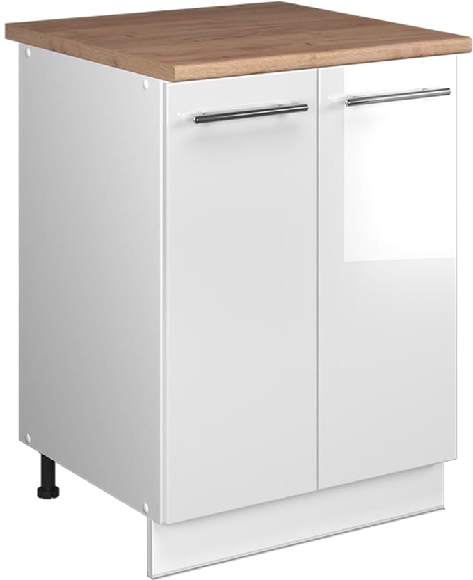 Vicco Wastafelkast Fame-Line, Wit Hoogglans/Wit, 60 cm