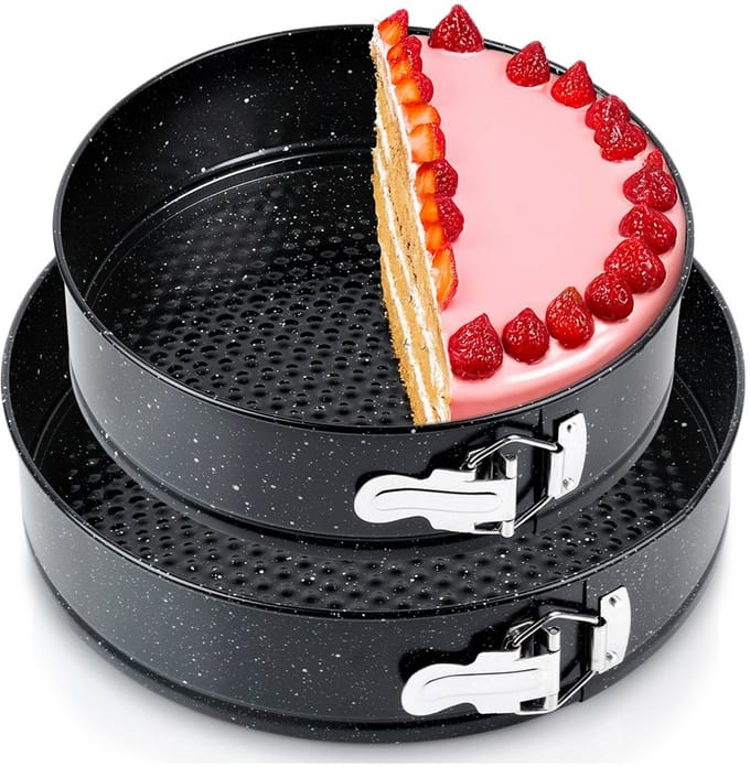 Springvorm Graniet 24 / 28 cm 2 stuks - Taartvorm - Bakvorm - Cakevorm