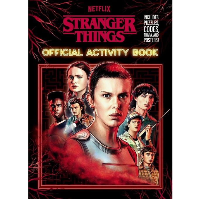 Livre d'activités officiel Stranger Things red