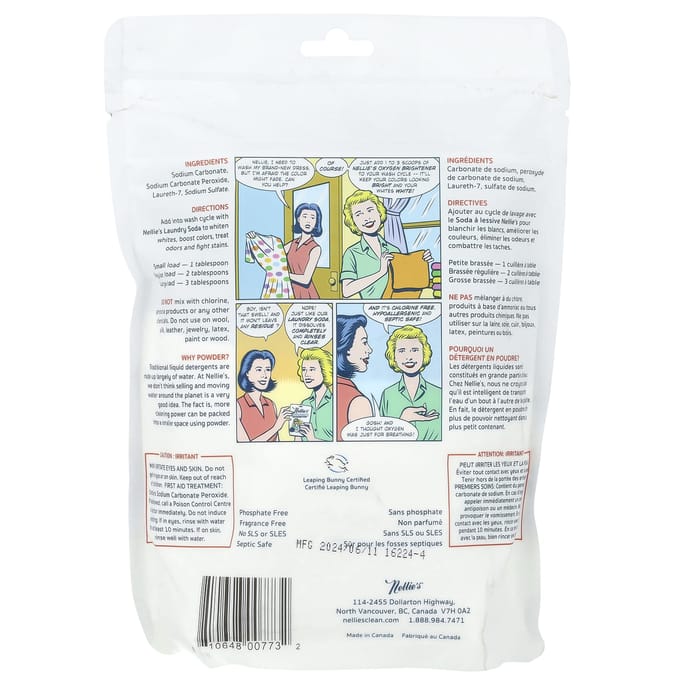 Nellie'S, Zuurstofbleekmiddel, 50 Schepjes, 800G (1,77 pond) gray
