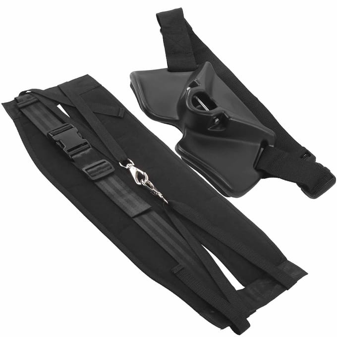 Harnais de maintien de taille réglable pour canne à pêche, ceinture de combat, support de canne à pêche black